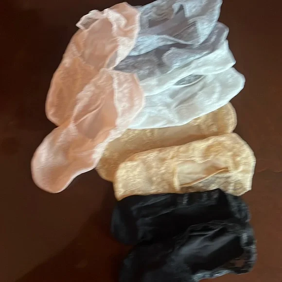 5PK Lacy Girls Footies O/S - Picture 1 of 3